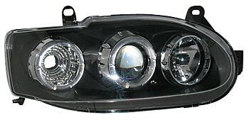 FORD ESCORT MK6 95+ BLACK ANGELEYE HEADLIGHTS
