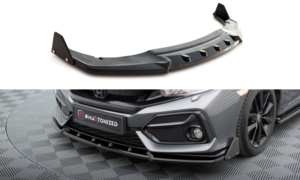 Front Splitter V.1 + Flaps Honda Civic Sport Mk 10
