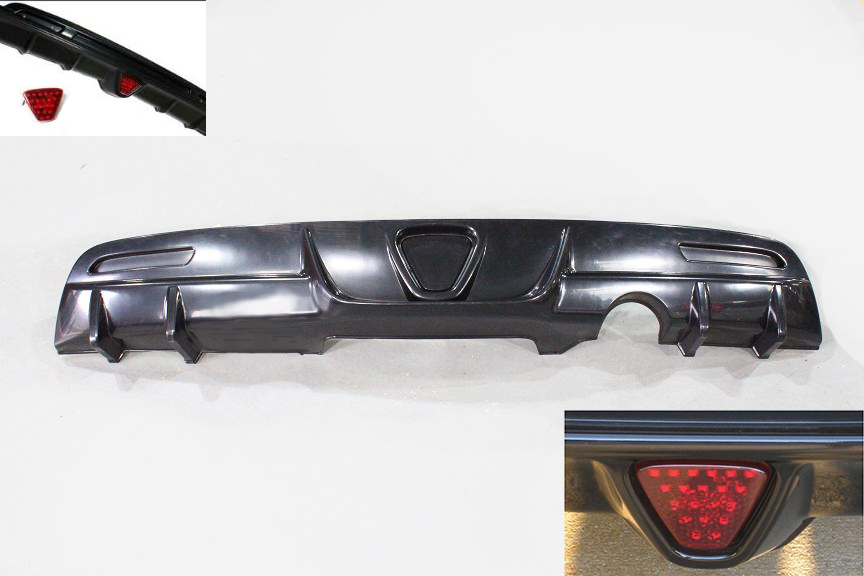 HONDA CRZ 10+ REAR BUMPER DIFFUSER SINGLE EXHAUST HOLE ABS - 2