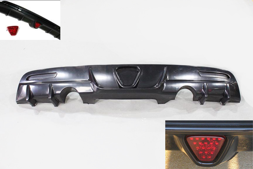 HONDA CRZ 10+ REAR BUMPER DIFFUSERDUBBLE EXHAUST HOLES ABS