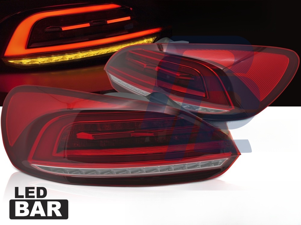 LED Bar Tail Lights Red Sequential for VW Scirocco III 2008–2014 - 5