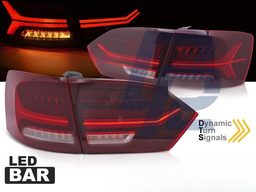 LED Bar Tail Lights Red/Clear for VW Jetta VI 2011–2014 - 2