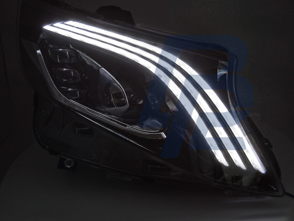 Headlights LED Black for Mercedes V-Class / Vito W447 2014–2023 - 6
