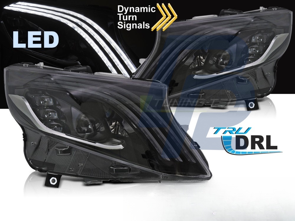 Headlights LED Black for Mercedes V-Class / Vito W447 2014–2023 - 2