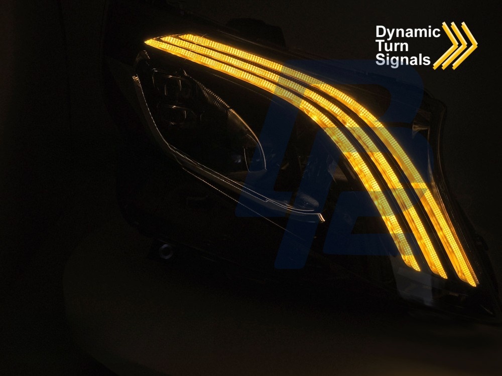 Headlights LED Black for Mercedes V-Class / Vito W447 2014–2023 - 3