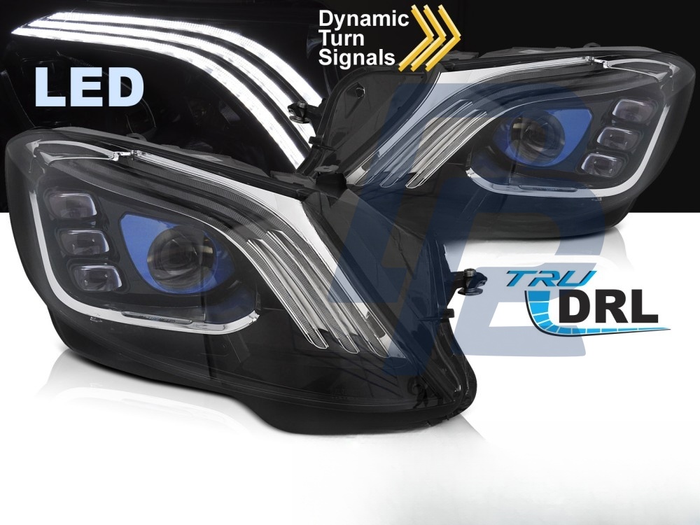 Full LED Headlights Black for Mercedes W222 2013–2017 - 2