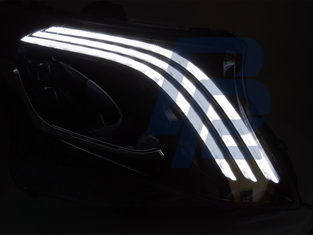 Full LED Headlights Black for Mercedes W205 2014–2021 - 3