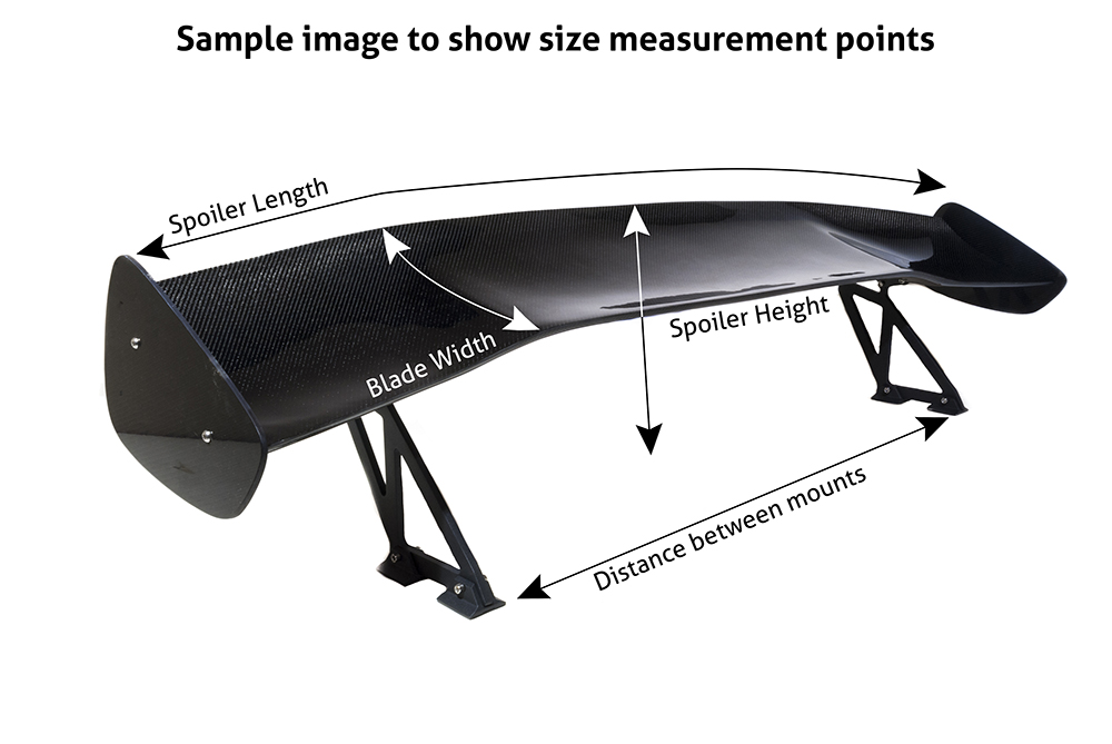 CARBONTRENZ UNIVERSAL CARBON FIBER SPOILER DRFT STYLE 10 - 2