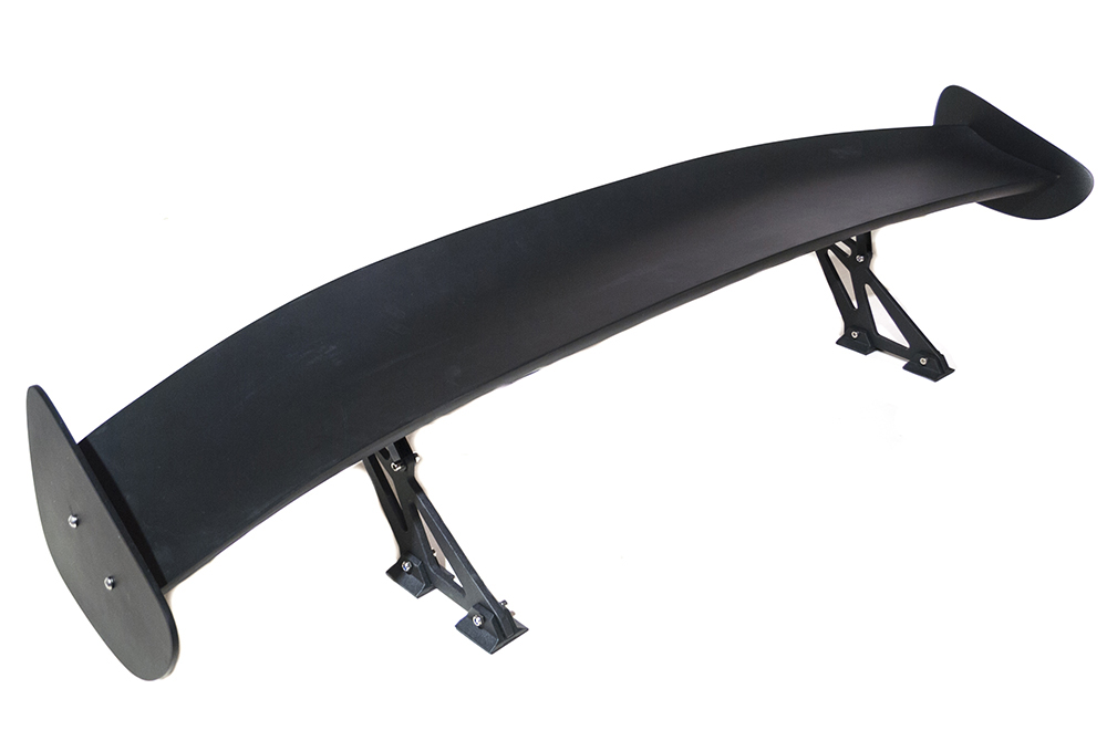 UNIVERSAL LIGHTWEIGHT BLACK FRP SPOILER GT STYLE V2 7 INCH