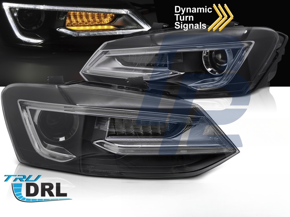 Headlights Black LED for VW Polo V 2009–2017 - 4