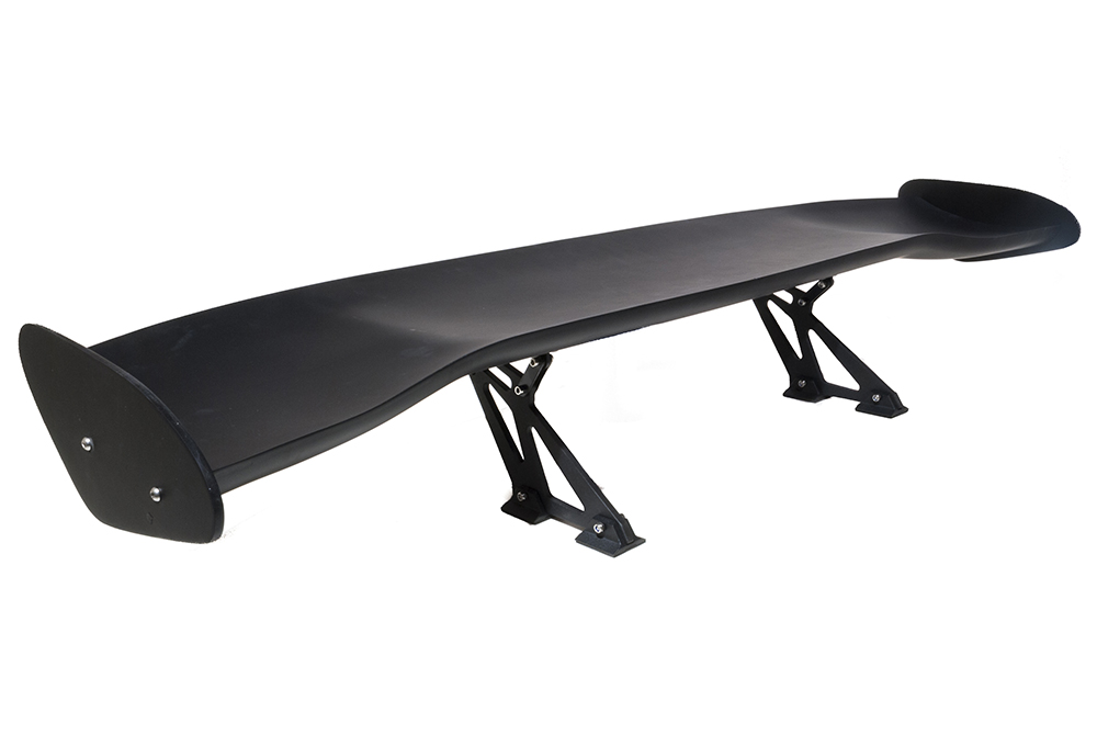 UNIVERSAL LIGHTWEIGHT BLACK FRP SPOILER DRFT STYLE 7 INCH
