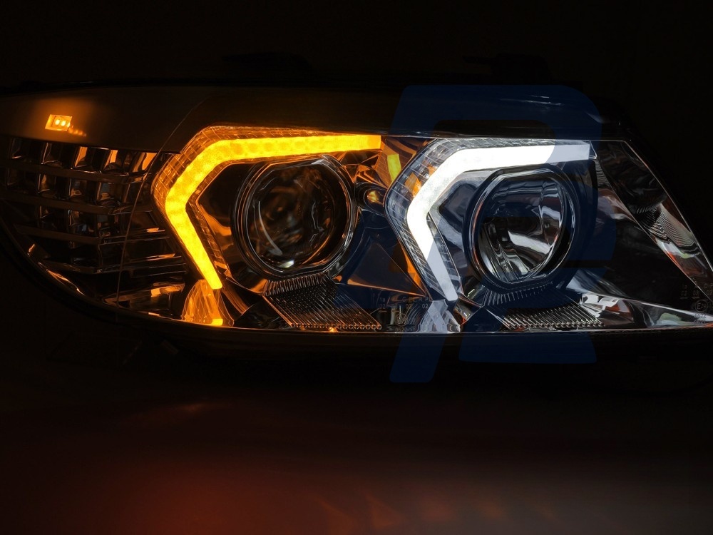 Headlights LED Chrome for BMW E90/E91 2005–2008 - 7