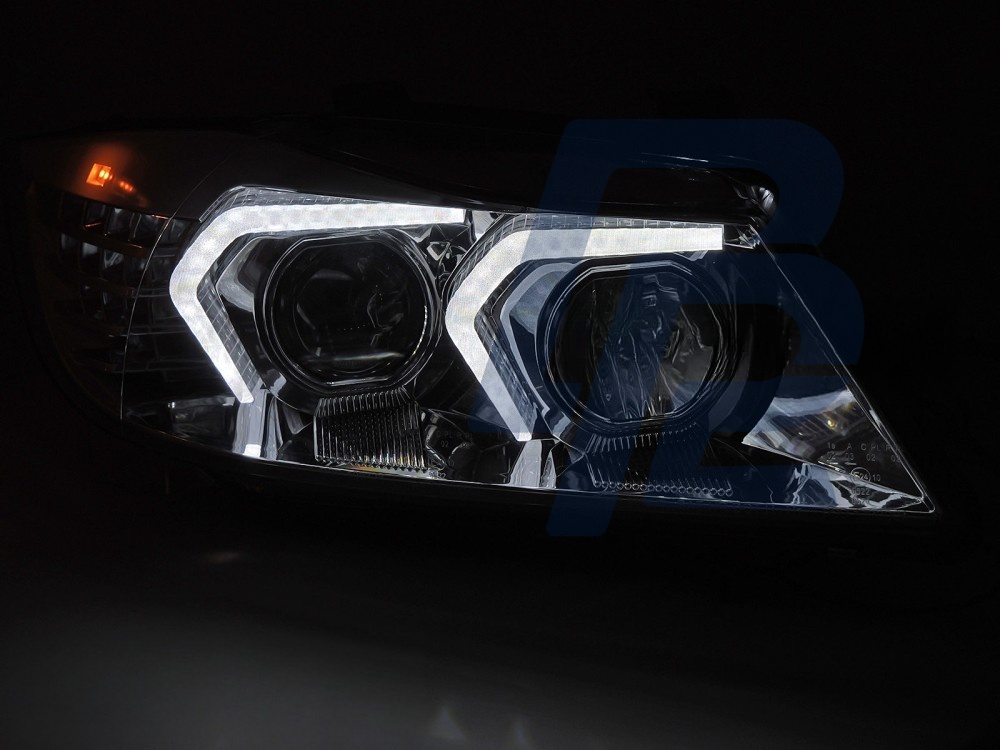 Headlights LED Chrome for BMW E90/E91 2005–2008 - 2