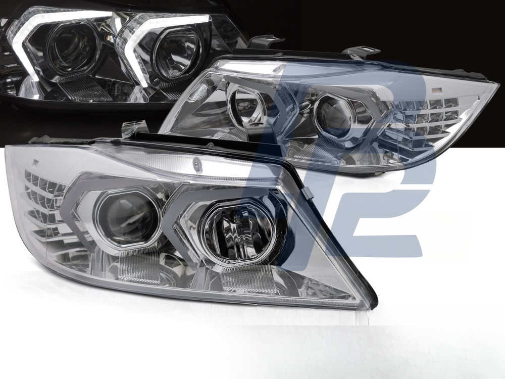 Headlights LED Chrome for BMW E90/E91 2005–2008 - 4