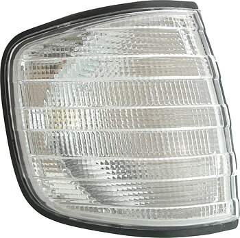 MERCEDES W126 80-91 4D WHITE FRONT SIGNAL LIGHTS