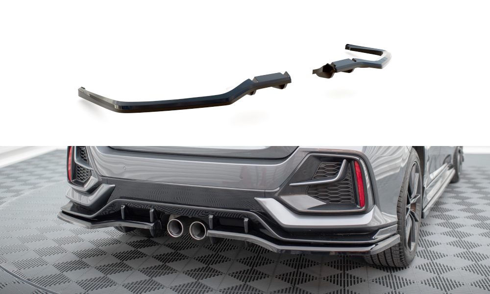 Central Rear Splitter (Vertical Bars) Honda Civic Sport Mk 10