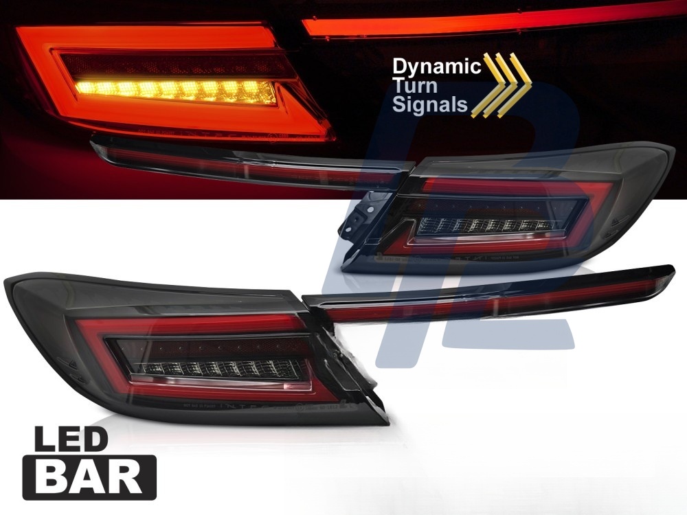 LED Bar Tail Lights Black/Smoked Sequential for Toyota GR86 2021– - 2