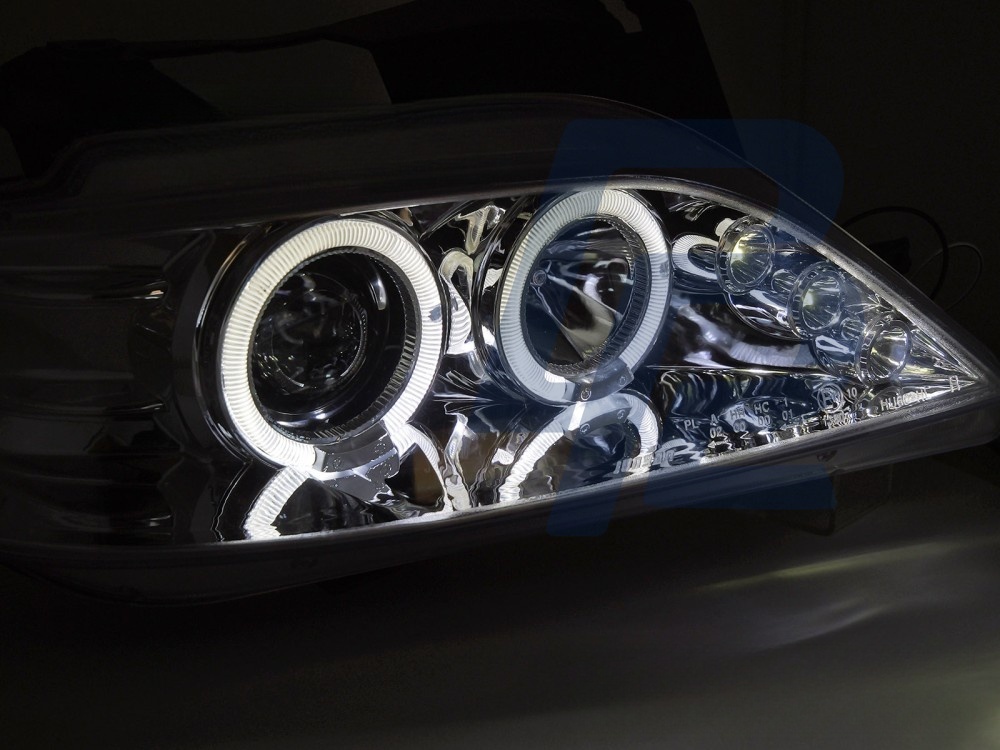 Headlights for Citroen Xsara 1997–2000 Angel Eyes Chrome - 2