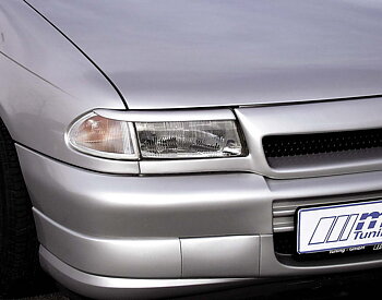 OPEL ASTRA F 7/94-5/98 CHROME 1-PIECE ANGELEYE HEADLIGHTS