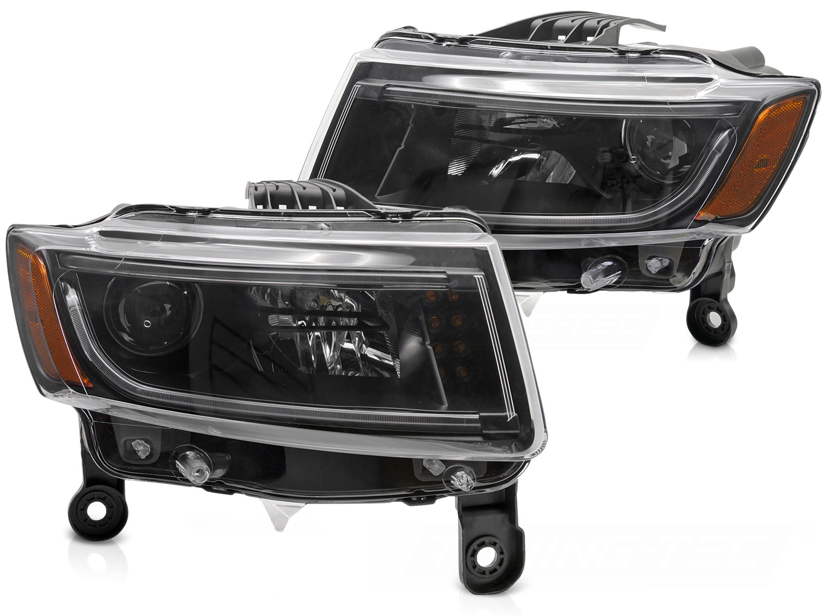 STRÅLKASTARE JEEP GRAND CHEROKEE 2014-2016 TUBE LIGHT SVART