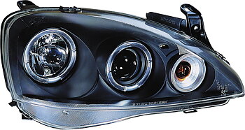 OPEL CORSA C 3/5D 01-04 BLACK ANGELEYE HEADLIGHTS