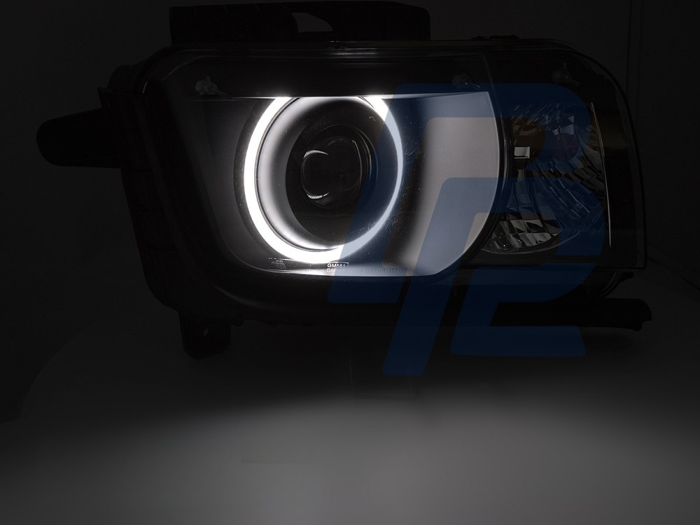 Headlights for Chevrolet Camaro 2009–2013 Angel Eyes Black - 3