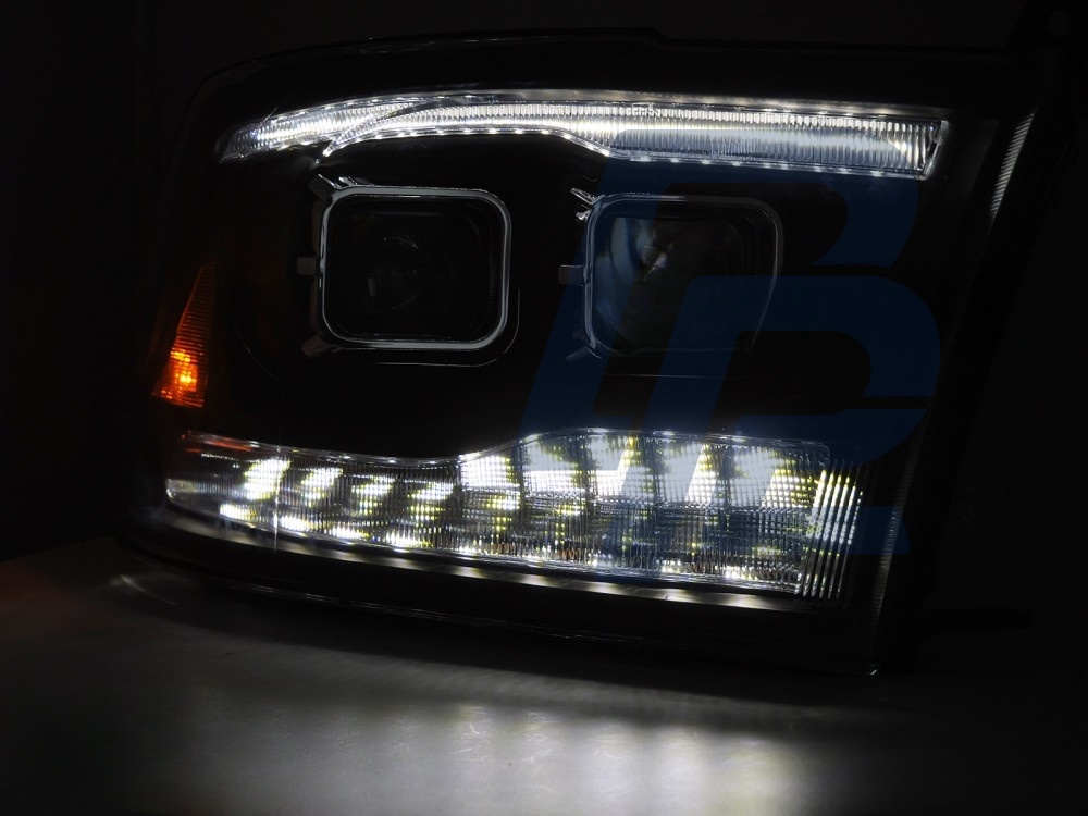 Headlights for Dodge Ram 2009–2018 Double Black - 5