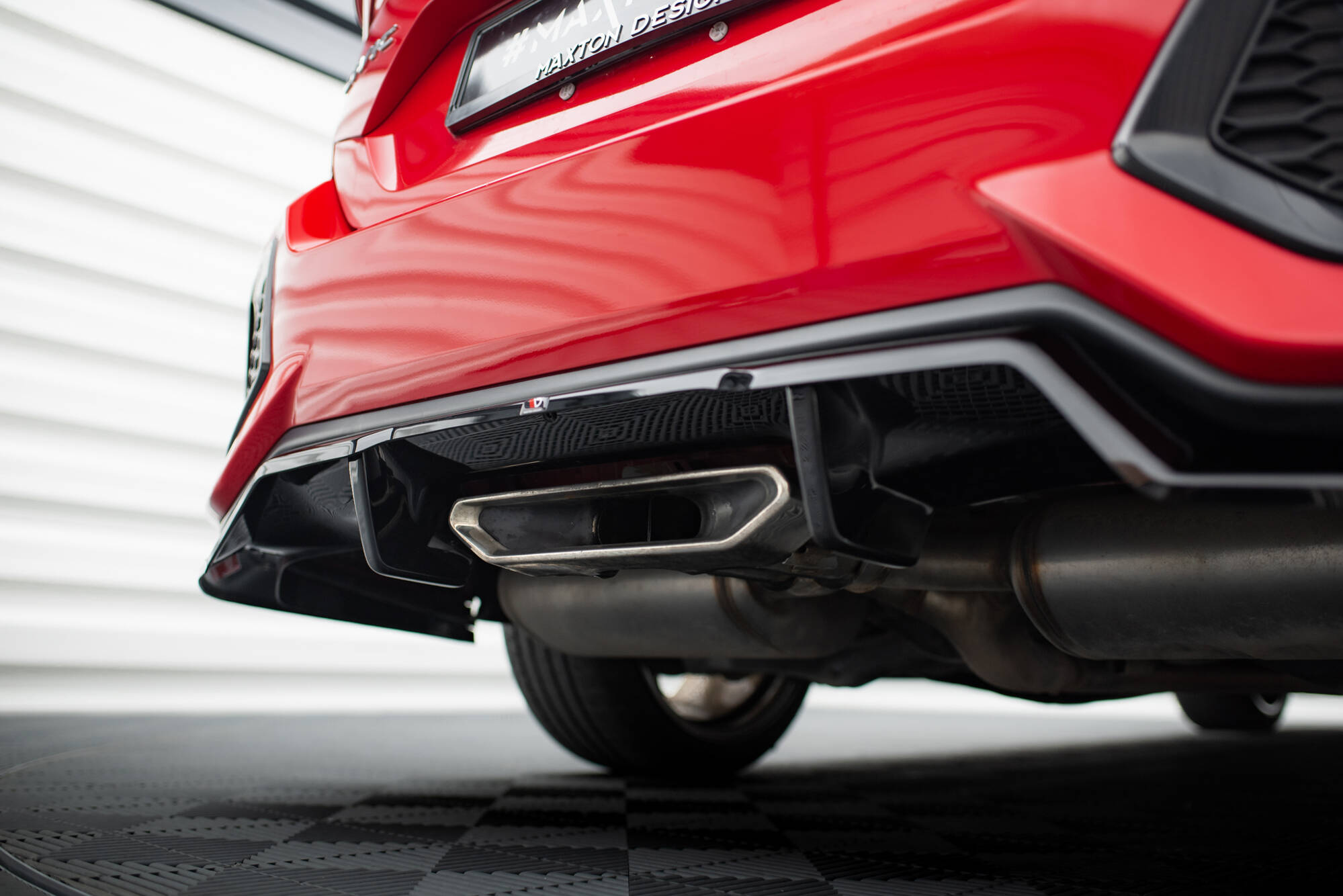 Central Rear Splitter (Vertical Bars) Honda Civic SI Mk10 - 5