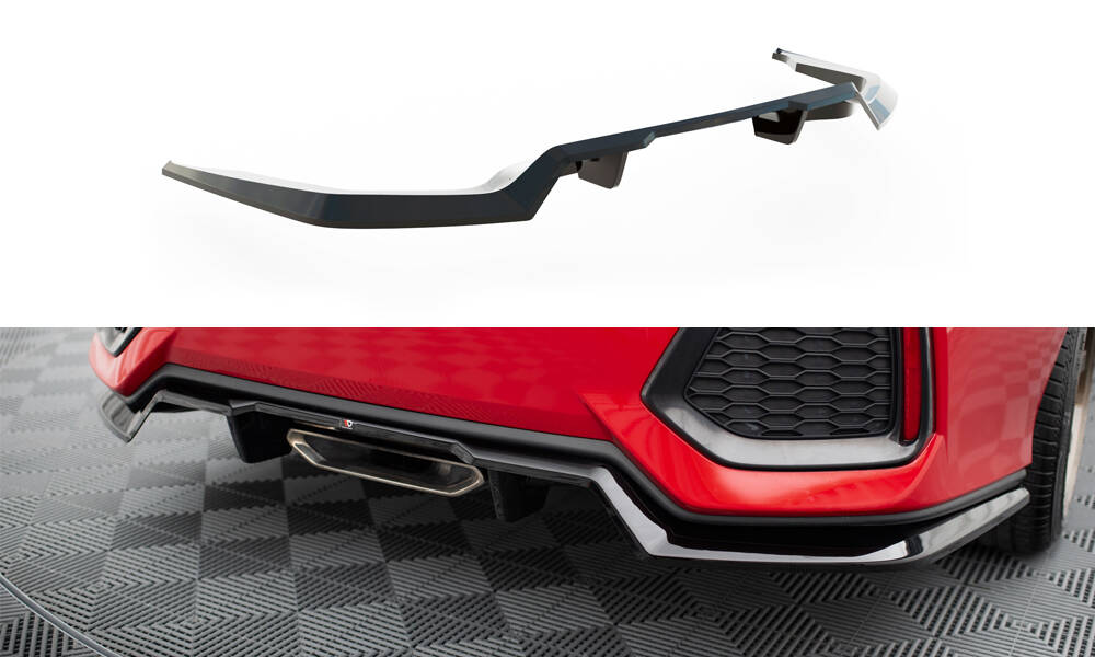 Central Rear Splitter (Vertical Bars) Honda Civic SI Mk10