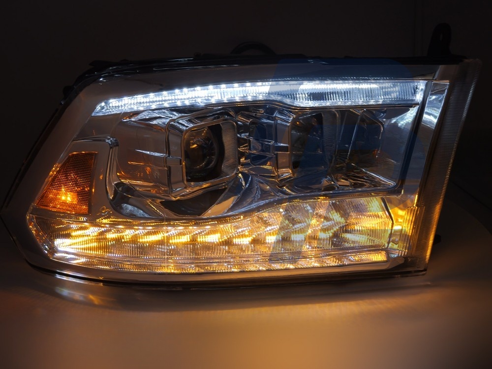 Headlights for Dodge Ram 2009–2018 Double Chrome - 4