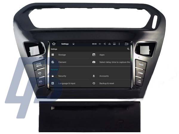 8" CITROEN ELYSEE/PEUGEOT 301 MODELLANPASSAD ANDROID HUVUDENHET - 3