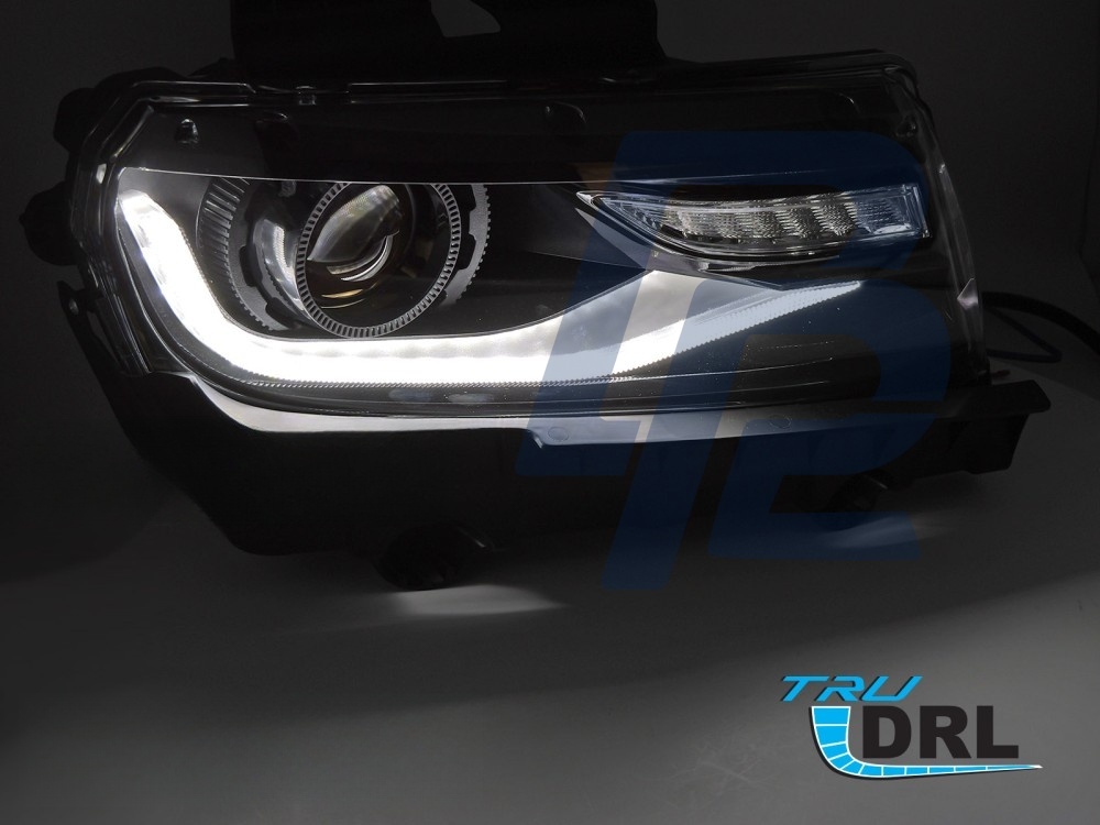 Headlights for Chevrolet Camaro 2013–2015 Tube LED Black - 4