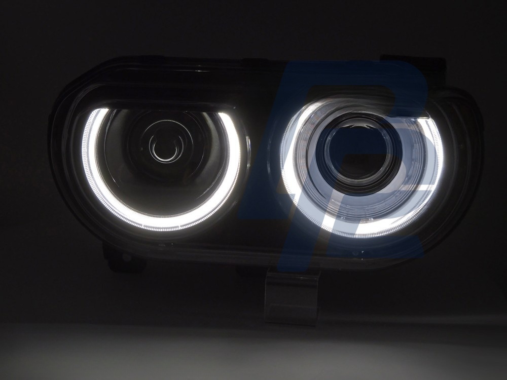 Headlights Black DRL for Dodge Challenger 2008–2014 - 5