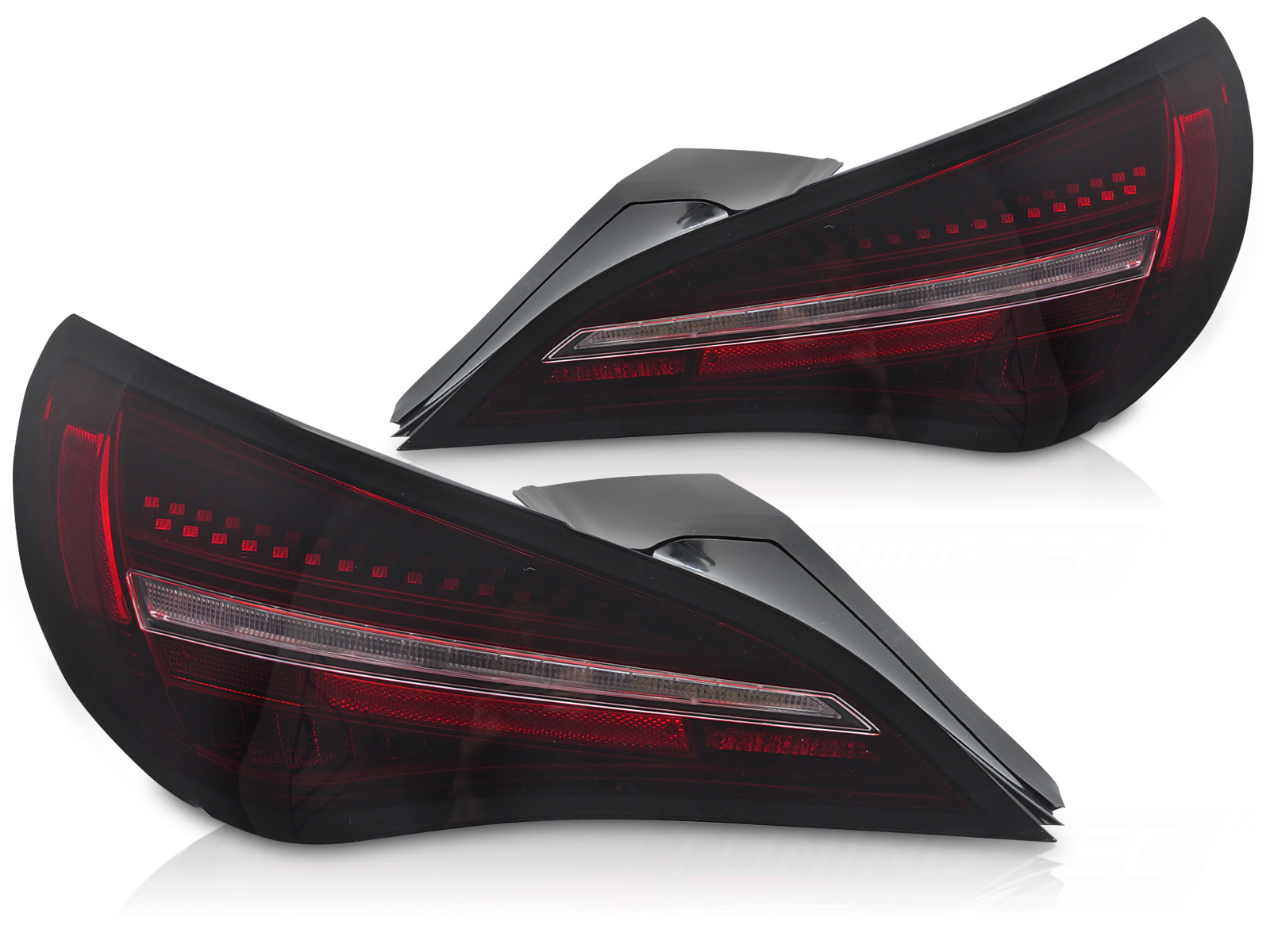 LED-BAKLYKTOR SEQ SVART RÖD TILL MERCEDES CLA C117 2013-2019 / X117 2014-2019 OE LED