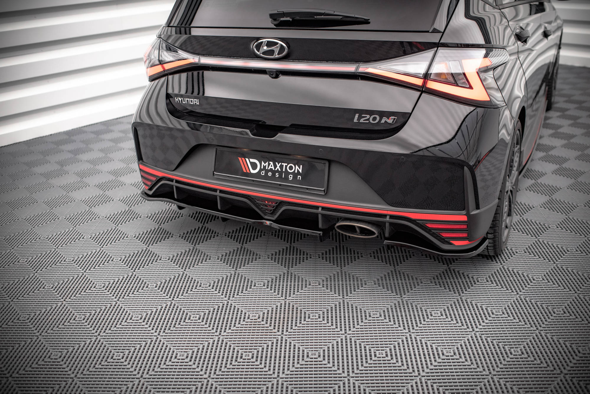 Central Rear Splitter (Vertical Bars) Hyundai I20 N Mk3 (2020-) - 4