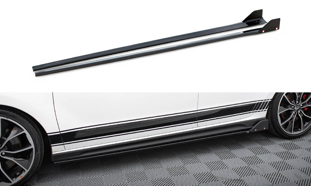 Side Skirts Diffusers V.5 + Flaps Hyundai I30 N Mk3 / Mk3 FL Hatchback / Fastback