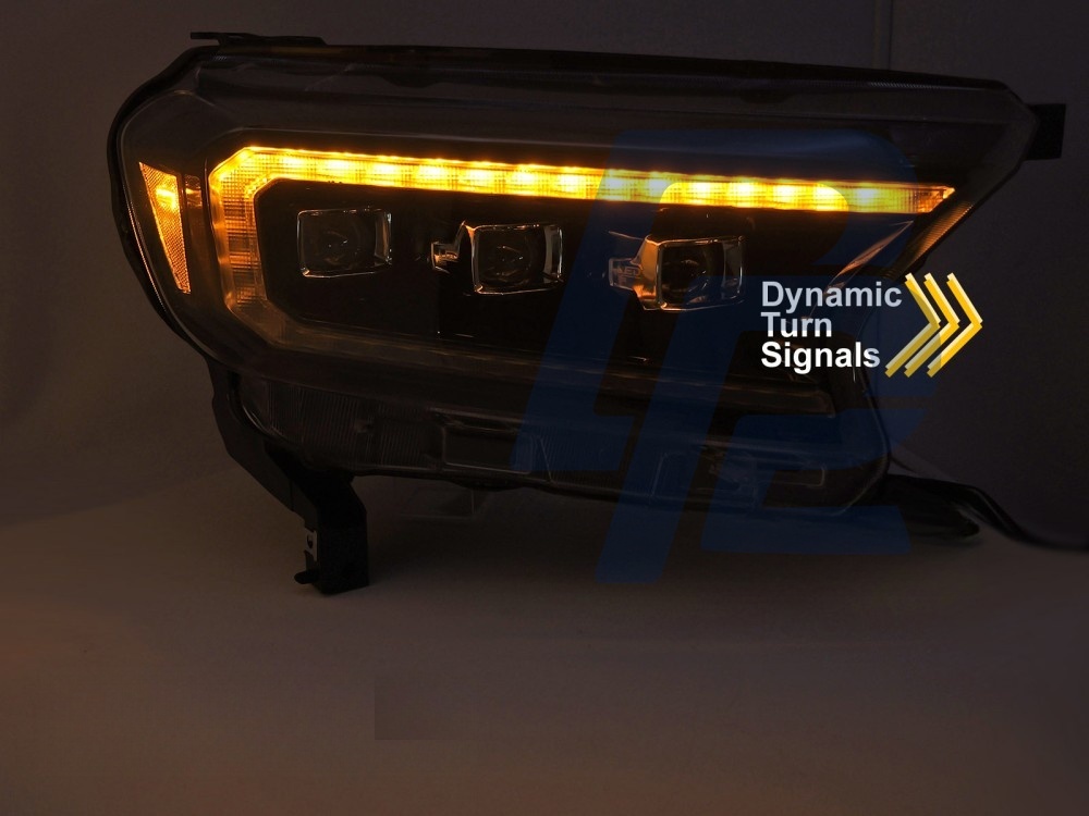 Headlights LED Black for Ford Ranger V 2016–2022 - 4