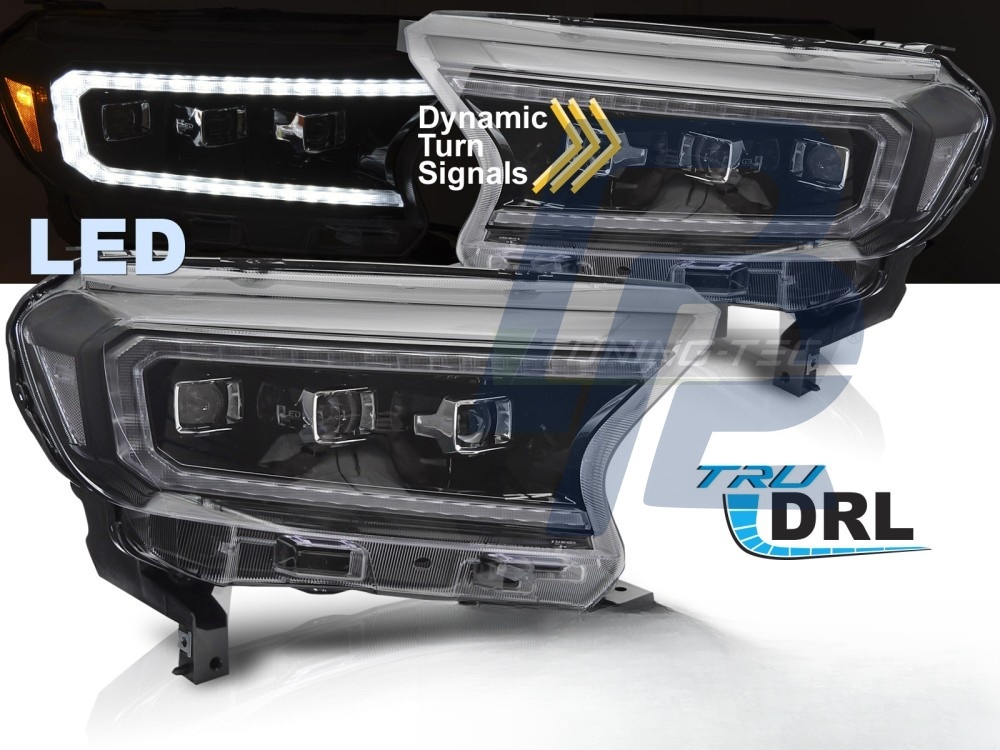 Headlights LED Black for Ford Ranger V 2016–2022 - 3