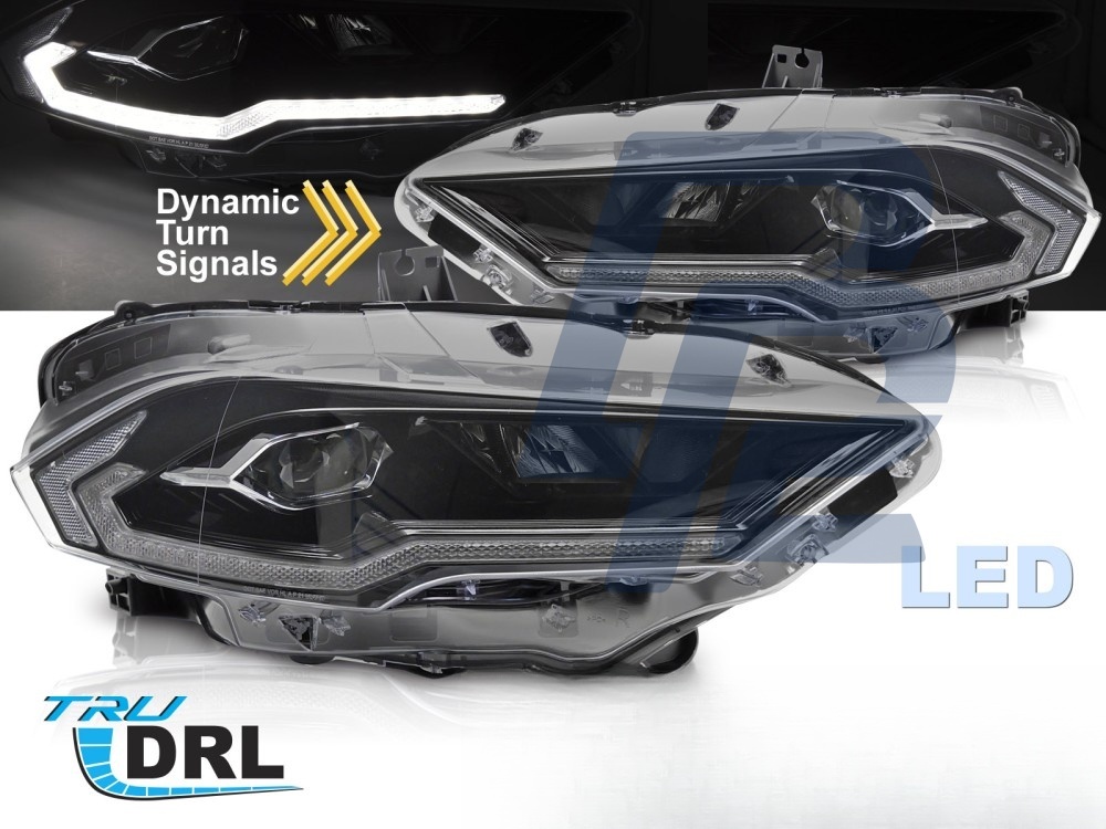 Headlights LED Black for Ford Mustang 2018–2021 - 2