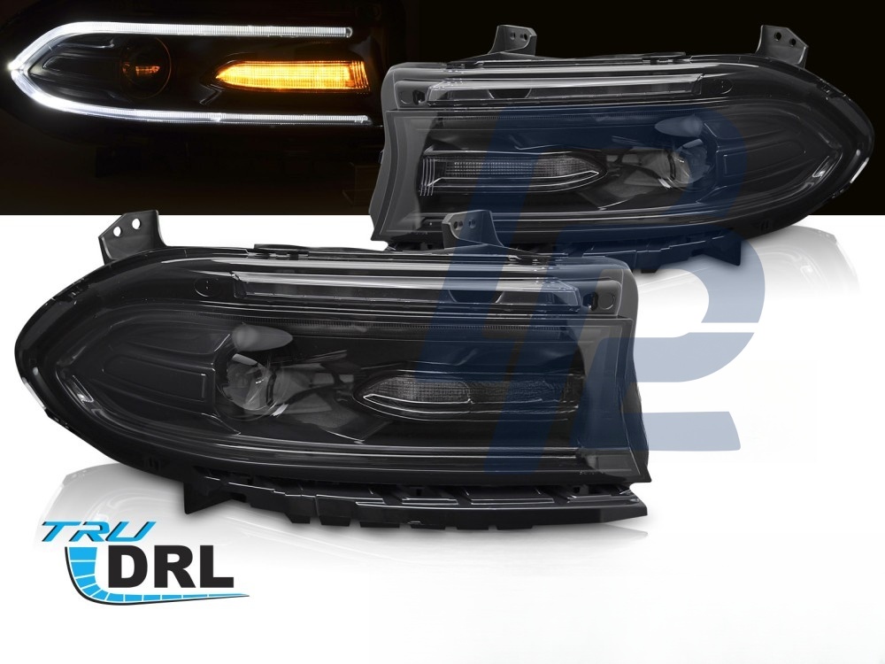 Headlights LED Black for Dodge Charger 2014–2023 - 4