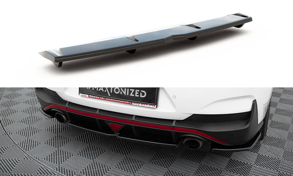 Central Rear Splitter (Vertical Bars) Hyundai I30 Mk3 N Fastback