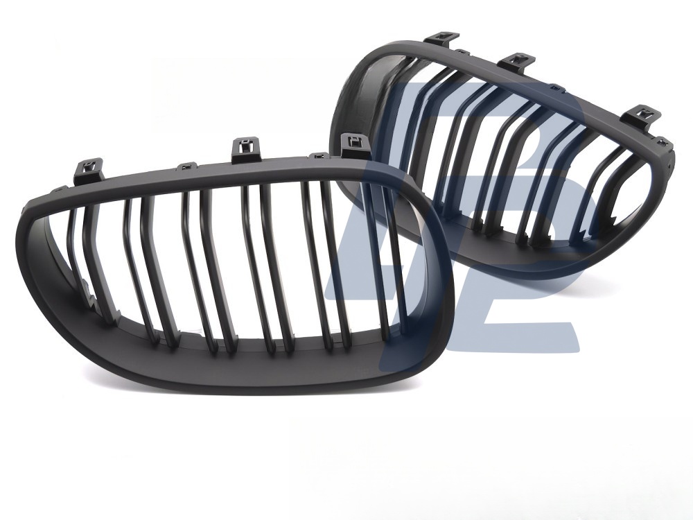 Grille Sport Matt Black Double-Slat for BMW E60 / E61 2003–2010 - 2