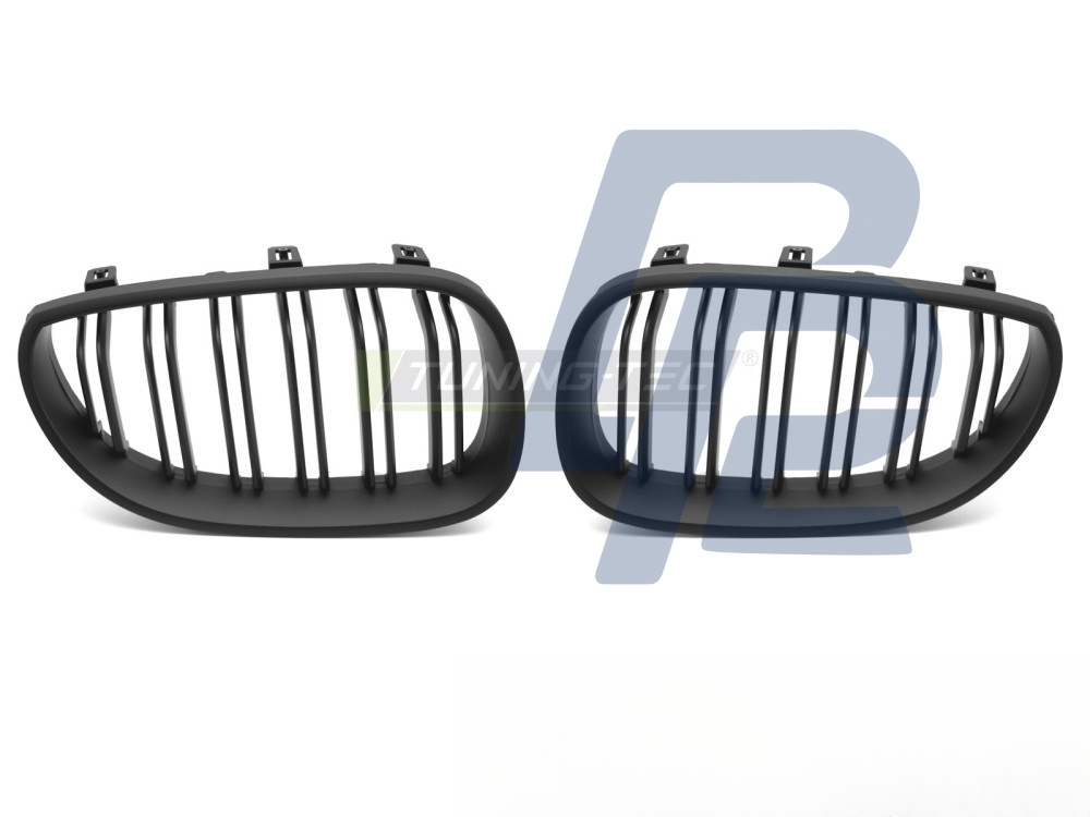 Grille Sport Matt Black Double-Slat for BMW E60 / E61 2003–2010 - 6