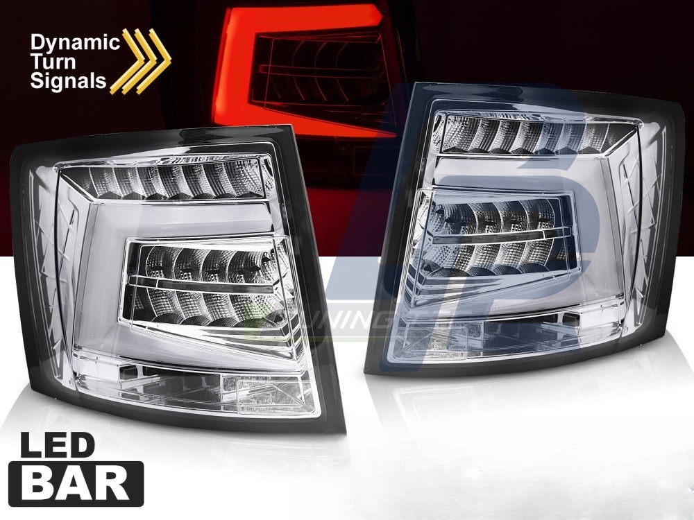 LED Bar Tail Lights Chrome for Skoda Octavia III 12-20 SW OEM Bulb - 3