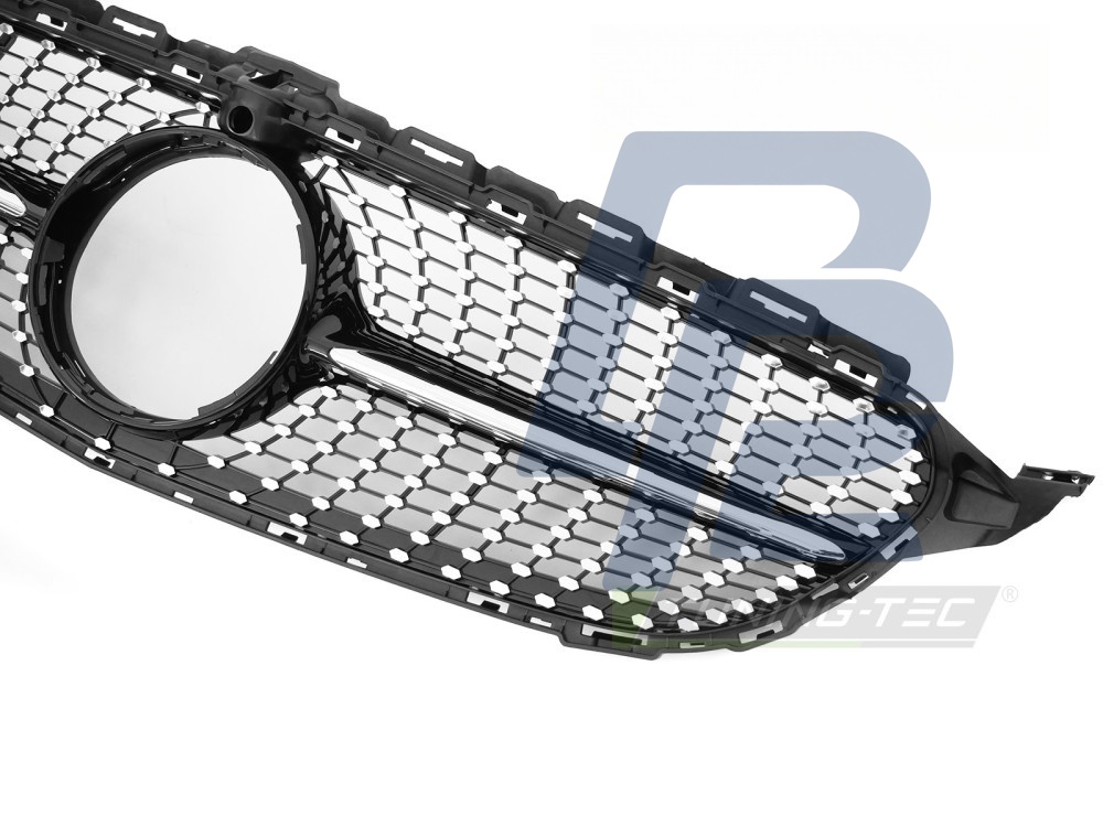 Grille Diamond Black/Chrome with Camera Hole for Mercedes W205 2014–2018 / S205 2014–2018 / C205 2015–2018 / A205 2016–2018 - 2