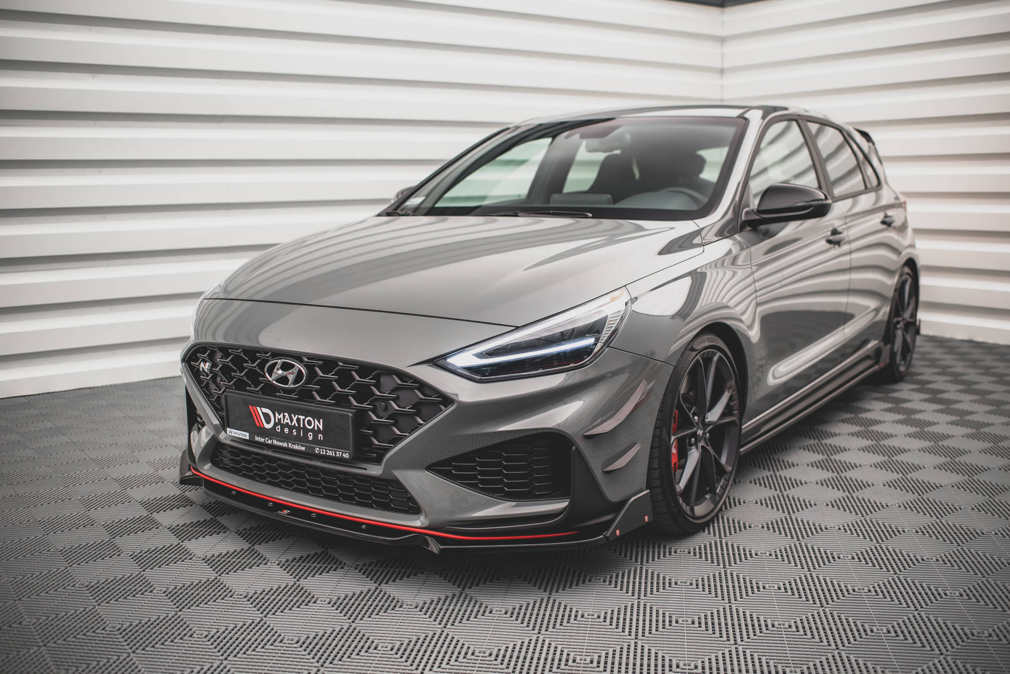 FRONT SPLITTER V.1 + FLAPS SUITABLE FOR HYUNDAI I30 N / I30 N-LINE HATCHBACK/FASTBACK MK3 FACELIFT – MAXTON DESIGN - 4