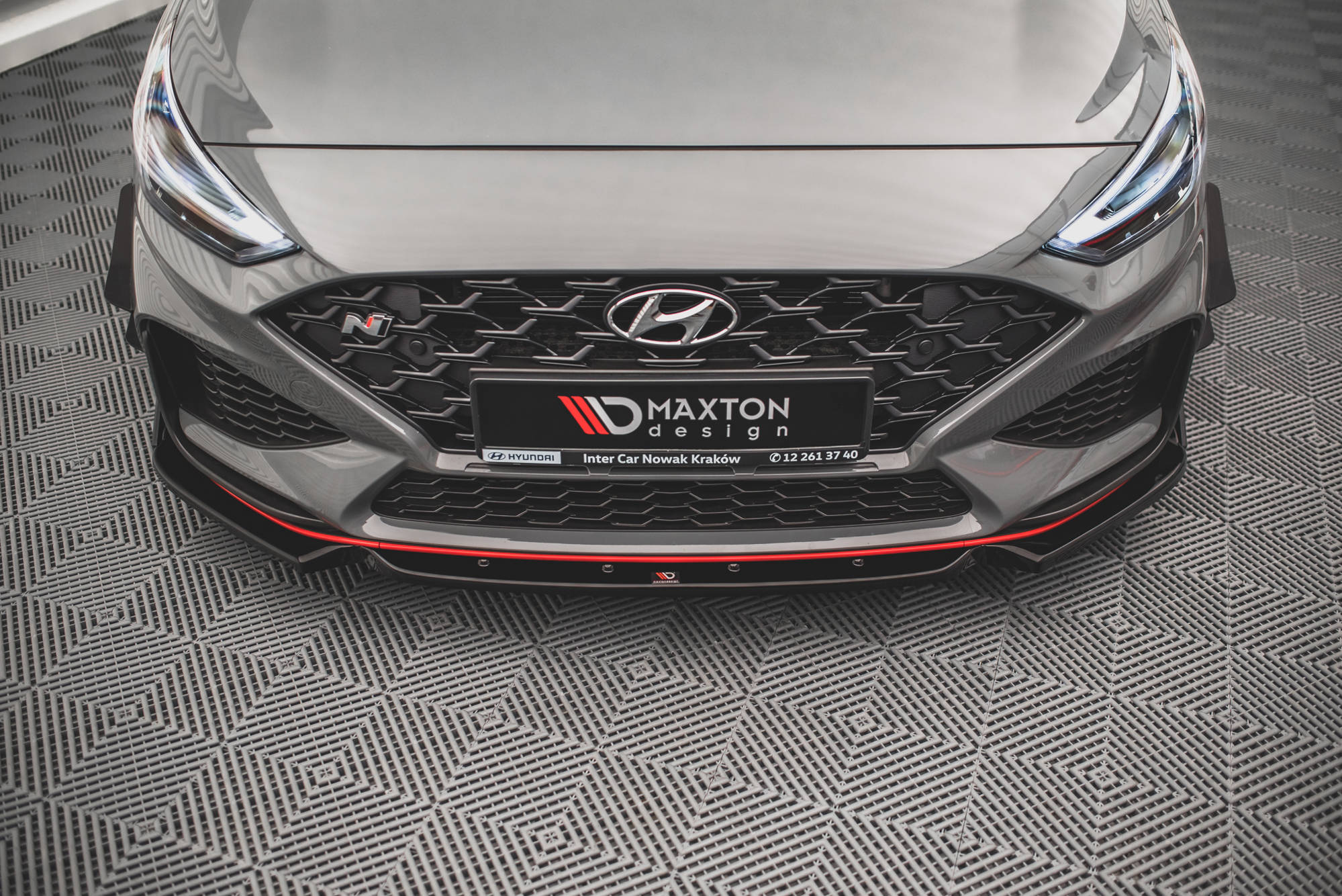 FRONT SPLITTER V.1 + FLAPS SUITABLE FOR HYUNDAI I30 N / I30 N-LINE HATCHBACK/FASTBACK MK3 FACELIFT – MAXTON DESIGN - 2