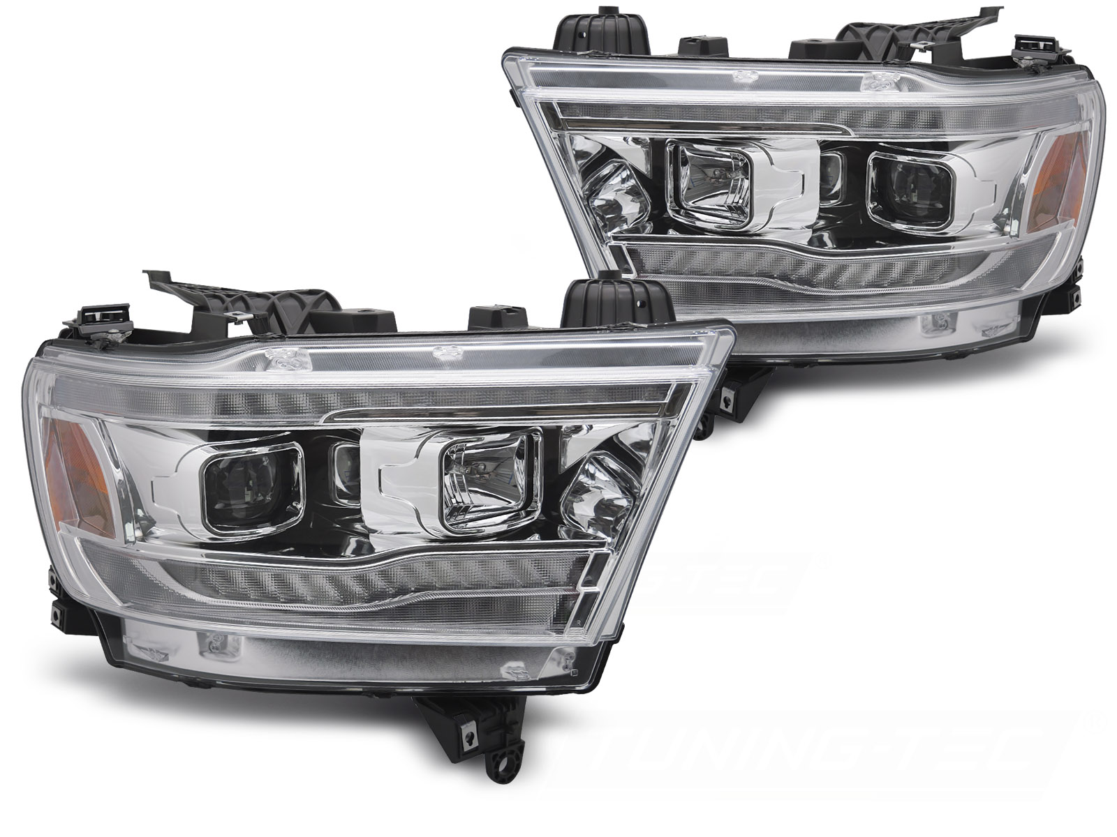 STRÅLKASTARE DODGE RAM 2019-2022 KROM TUBE SEQ