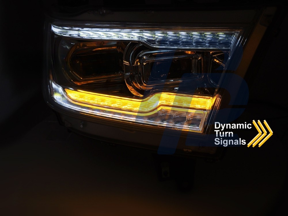 Full LED Headlights Chrome for Dodge Ram 2019–2022 - 3