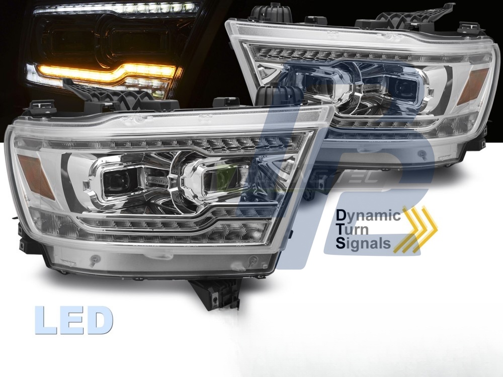 Full LED Headlights Chrome for Dodge Ram 2019–2022 - 5